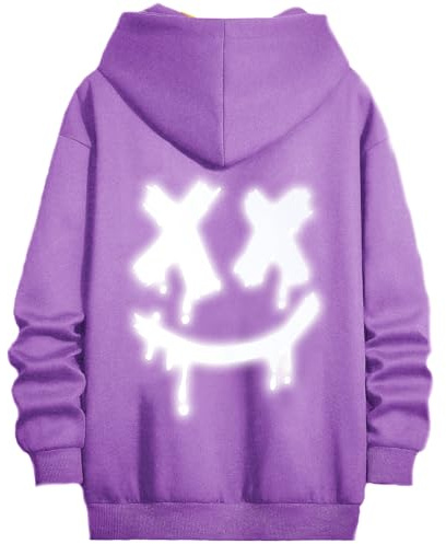 Covisoty Fleece Felpa Uomo con Cappuccio Manica Lunga Sweatshirt Stampa Pullover Hoodie