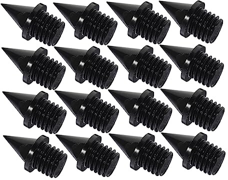 ARTSEWPLY Clavos de Pista de Metal Negro para Zapatillas de Atletismo 16 Piezas, Accesorios Flexibles para Entrenamiento y Carreras de Campo