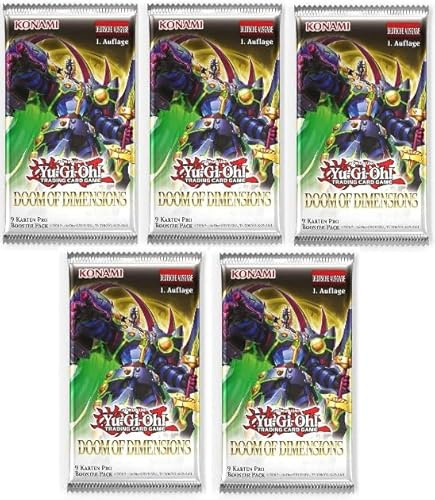 kompatibel für YuGiOh! Doom of Dimensions 5 Booster Packs - DEUTSCH - 1.Auflage NEU & OVP!