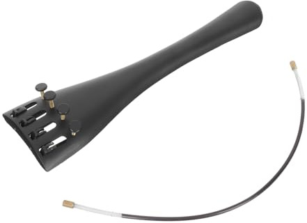 DECOMELODY Cello-saitenhalter Ersatz String Bord Saitenhalter Cello Teil Zubehör Schwarz Aluminiumlegierung Saitenhalter Für Cello Mit Eingebauten Feinstimmern Leicht Zu Installieren Verwende