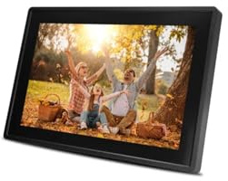 Minolta Smart Photo Frame 10.1 inch - Digital Picture Frame with IPS Touch Screen HD Display, Built-in Free Frameo App and WiFi, Video & Photo Sharing, 16GB Storage (Black)