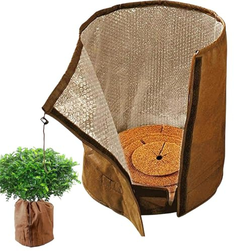 Genérico Protección De Cubierta Invernal para Plantas,De Protección para Macetas con Cordón | Térmica para Maceteros - para Interior Exterior Patio Jardín Invernadero Cama Elevada Granja Bosque