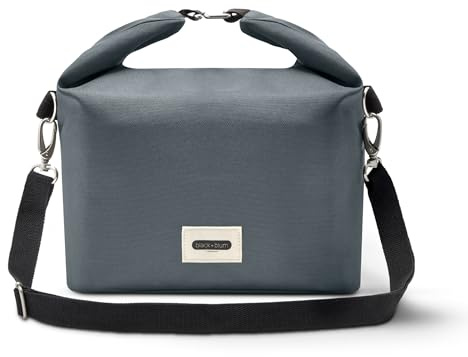 Black + Blum Insulated Lunch Bag | Leak Proof | Roll Top | 10L | Slate | Recycled Fabric, Welded Seams, Insulating Lining, Adjustable Strap, BPA Free, Easy to Carry, For Work, Picnics & Meal Prep