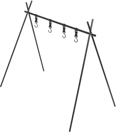 WALFRONT Kochständer Stativgrill, Tragbarer Outdoor-Kochständer aus Aluminiumlegierung mit Stabiler Struktur für Strandpicknick und Grillen