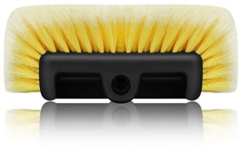MOFEEZ 10 Car Wash Brush with Soft Detailing Bristle, Flow-Thru Dip Brush for Car Boat RV Camper Truck Washing