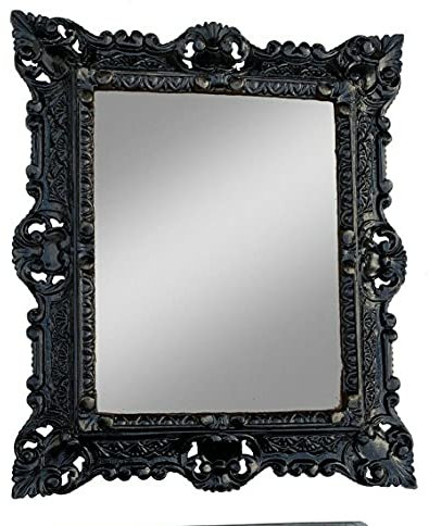 artissimo Cornice portafoto barocca, colore nero, 45 x 38 cm, 30 x 24 cm, rettangolare, anticata, senza vetro, 3047