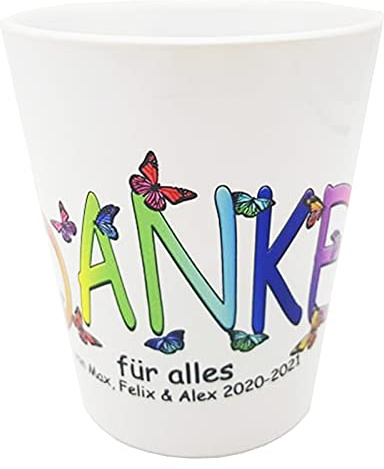 Blumentopf Danke für Alles mit Name(n) | Personalisierbar