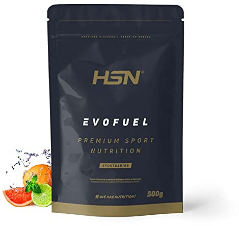 HSN Evofuel Pre + Intra Entreno | Ponche de Frutas 500g | Cafeína + Carbohidratos + Electrolitos + Aminoácidos + Nitratos + Óxido Nítrico | No Incluye Dosificador | No-GMO, Vegetariano, Sin Gluten