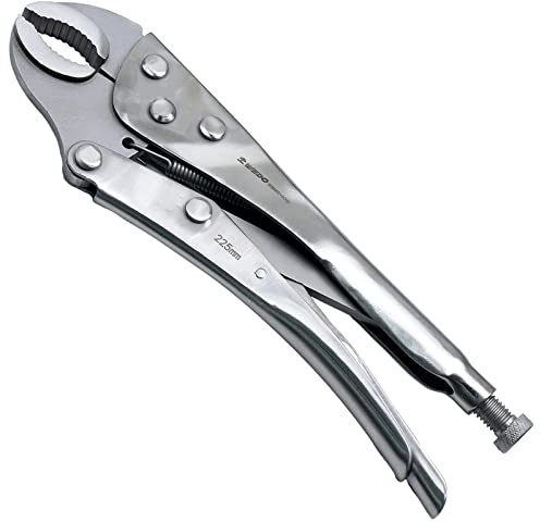WEDO Locking Pliers 10-Inch,Stainless Steel Curved Jaw Locking Pliers with Wire Cutter,Corrosion Resistant Universal Vise Grip Pliers,Die-forging Pliers