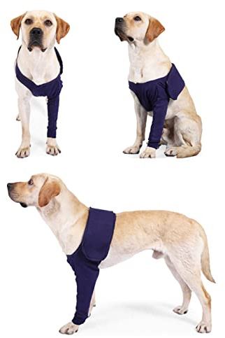 Ellbogenbandage für Hunde, Atmungsaktive Ellenbogenschutzpolster, Komfort, Hochelastische, Lecksichere Ellenbogenbandage, Wegfahrsperre, Unterstützung für die Postoperative Genesung, Wundwickel(M)