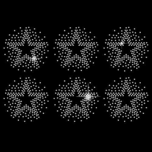 SUPERDANT Sterne Strass Hotfix Zum Aufbügeln 6 Stück Pentagramm Sterne Klar Bügelbild Strass Zum Aufbügeln Kleidung Reparatur Stras Transfer Aufbügel Für T Shirts Hoodie Tasche Mantel