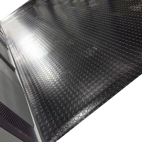 Garage Gummimatte Werkstattboden Gummimatten-Rolle, 3mm dünn Rutschfest Anti-Ermüdung Schwarz Bodenmatte, Extra groß Hochbelastbar Gummibodenmatte Industriell Werkstatt Garage Lieferwagen, 50-150cm Wi