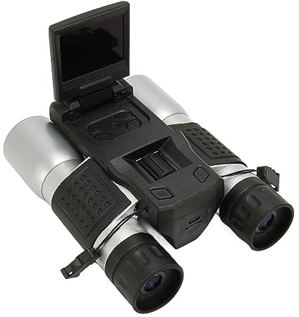 Binocolo Digitale 2 in 1 con Zoom Ottico 12x, Binocolo Digitale con Display HD 1080P da 2 Pollici con Fotocamera, per Birdwatching, Caccia, Sorveglianza, Astronomico
