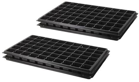 Pullmer Set di 2 piastre con sottovaso con 60 fori per piantare, per 60 vasi, 45 x 45 mm, perfetto per piantine o talee