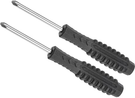 CoCud Mini Tournevis Phillips, Taille 4,0 mm, Longueur 115 mm, Tournevis à Tête Cruciforme en Acier au Carbone avec Poignée Antidérapante - (pour Lunettes, Montre), 2 Pièces