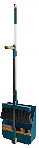 kvast sopskyffel set justerbart långt handtag kvast sopskyffel kombo 180° roterande kvast huvud kvast set stående kvastar och sopskyfflar set för hem kök