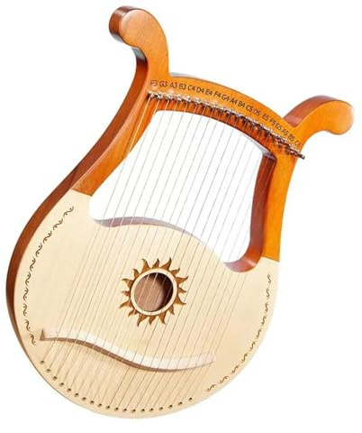 Erwachsene harfe 19 Saiten Lyra Mahagoni Fichte Holzstämme Harfe Entry-Level Single Board Finger Piano Musikinstrument