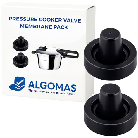 ALGOMAS® Pack de 2 Membranas para Válvulas de Ollas Fissler | Modelos Vitavit Premium y Confort | Repuesto de Sustitución Válvula Olla a Presión | Control de Vapor Seguro | Instalación Rápida