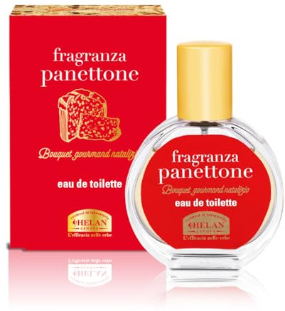 Helan Fragranza Panettone - Profumo Uomo Donna con Note Natalizie di Vaniglia e Cannella, Eau de Parfum Perfetto come Idee Regalo Donna e Uomo, Profumi Dolci Speziati 30ml, Regali Natale Made in Italy