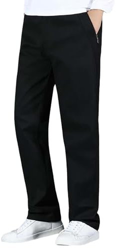 Herren-Softshell-Wanderhose mit Fleece-Futter, Thermo-Jogginghose, warme Sweathose, Plüschhose mit Reißverschlusstaschen, Kordelzug, Baumwoll-Trainingshose, Jogger, Winterhose, Schwarz , 4XL