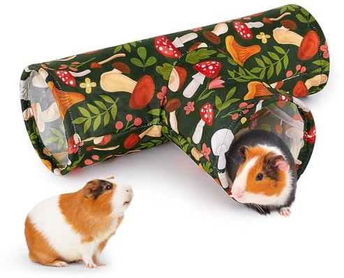 Hedgeink Tunnel a 3 Vie per Porcellini d’India e Conigli – Tunnel Lavabile per Piccoli Animali – Giocattolo e Rifugio per Criceti Chinchilla Furetti