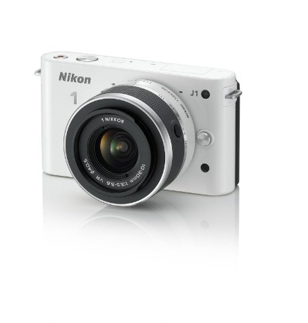 Nikon 1 J1 Compact System Camera - Silver (10-30mm Lens Kit, 10MP) 3 inch LCD Screen (Renewed)