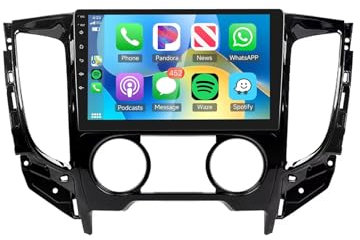 9 Car Stereo for Mitsubishi Pajero Sport 3 L200 5 Triton 3 2015-2019 Android 13 WiFi 4G Hotspot CarPlay Android Auto Built-in GPS HD 1280P Touchscreen BT AHD Camera DSP FM SWC(A2 4+64GB)
