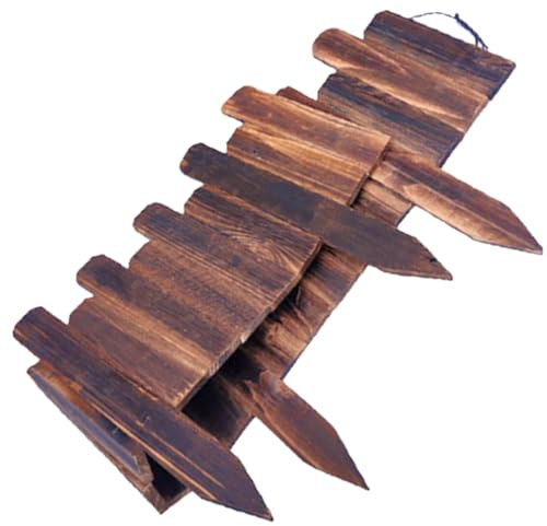 NUOBESTY Bordure de jardin, 120 x 35 cm, clôtures de jardin en bois pour parterres de fleurs, cour, pots de fleurs, décoration de chemins