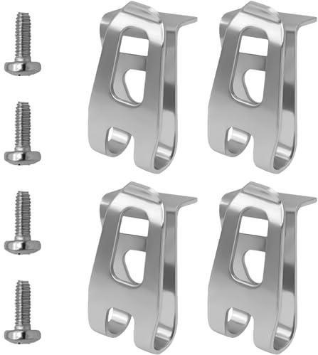 4 unidades de clips de cinturón de repuesto, ganchos de acero inoxidable, para clip de cinturón Makita, gancho de sujeción, accesorio indispensable para Bda350, Bdf343h Bdf451 y más modelos