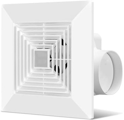 YYRHD-CZ Extractor De Techo For Baño, Potente Ventilador De Ventilación, con Válvula De Retención Y Panel De Rejilla, 40 W, Bajo Nivel De Ruido(14 Inches)