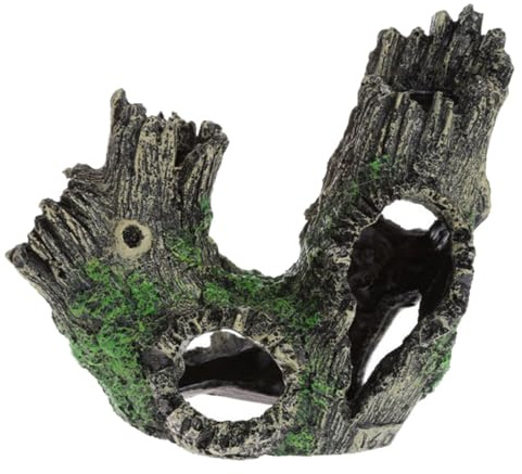 Abaodam Tronc Arbre Décoratif pour Aquarium Résine Souche Artificielle Abri pour Poissons Réservoir De Poissons Paysage sous-Marin
