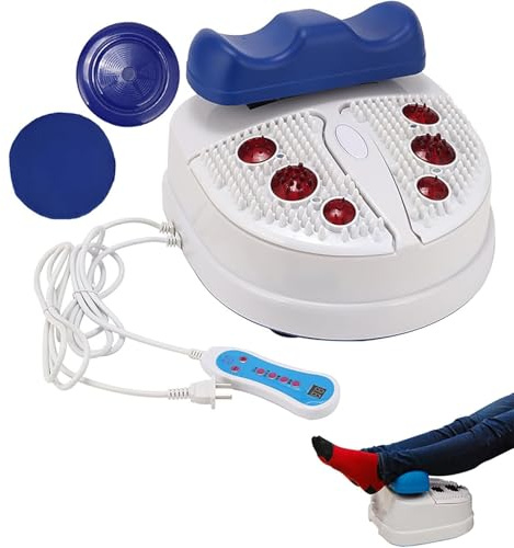 oiakus Appareil De Fitness Blood Chi, Masseur De Pieds À Balancement, avec Contrôleur Et Repose-Chevilles Rembourré, 2 Modes, Améliore La Circulation Sanguine, pour La Relaxation Et Le Soulagement