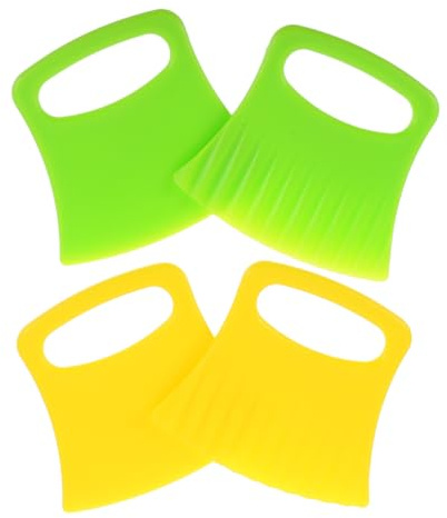 EPIGEIST 4 Piezas Cortador Ondulado y Recto para Verduras Cuchillo de Seguridad de Plástico con Mango Ergonómico para Cortar Patatas y Zanahorias Herramienta Multifuncional de Cocina Fácil