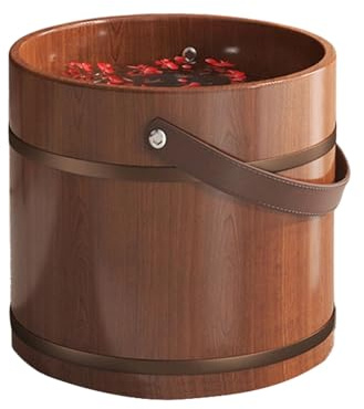 pour pieds – Bain de pieds en bois avec rouleau de massage, bassin pour tremper les pieds avec hommes, femmes, jeunes, adolescents, grand-mère, grand-père, senior pour spa à domicile, sauna