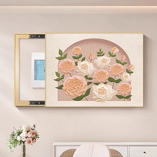 Decorative Electric Panel Cover Box, Stylish Fuse Box Wall Art, d Hanging Distribution Cover for Living Room & Office (6.45 x 35cm / 17.7 x 13.7in)
