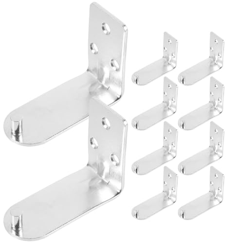 Zerodeko Lot de 10 Supports Muraux en L pour Extincteur Acier Galvanisé Taille Moyenne Support d'Extincteur Mural Robuste et Compact pour Fixation Murale en Milieu Industriel et