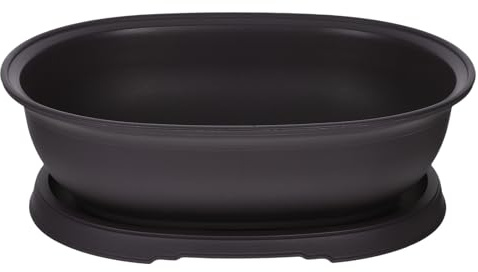 Toyvian Maceta Ovalada de Plástico PP para Plantas y Flores | Platillo, Contenedor Versátil para Suculentas, Forma Simple para Alféizar y Oficina