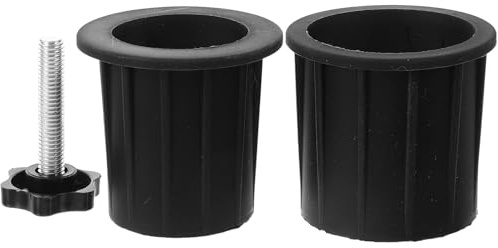 Abaodam Cache Trou pour Pied de Parasol de Terrasse en Fer et Caoutchouc Résistant à l'usure avec Vis, Accessoire de Remplacement pour Support de Parasol Extérieur