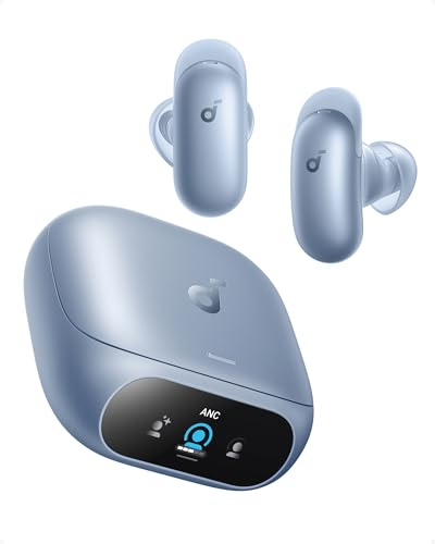 Anker soundcore Liberty 5 Pro, Thrust™ AI-chip, viskningsklara samtal | ANC-trådlösa hörlurar, 6,5t/28t uppspelning med ANC på, 5 min laddning = 4t uppspelning, trådlös laddning