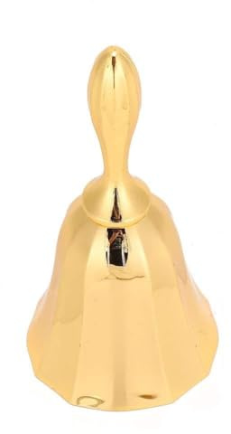 XUMIUZIY Kreativ Handklocka Counter Bell, Middagsrumsklass Barservicepåminnelse (Guld)