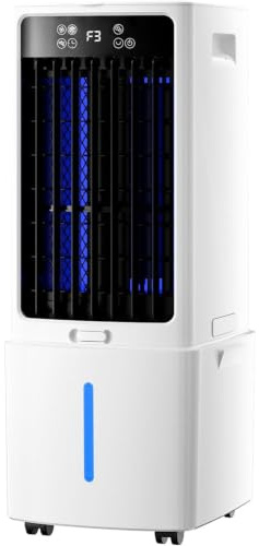 Aire Acondicionado Portatil 25L con 3 Velocidades 3 Modos Temporizador 12H Control Remoto Aire Acondicionado 3 en 1 Sin Tubo Exterior Enfriador de Aire Portátil para Sala de Estar 29*26*61.5CM