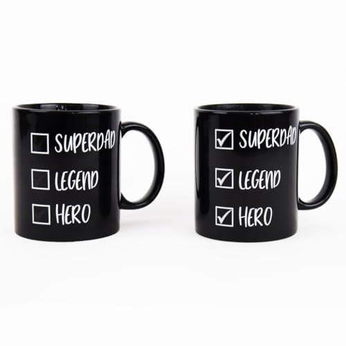 Gift Republic Superdad Checklist Heat Reveal Mug for Dad | Coffee Mug
