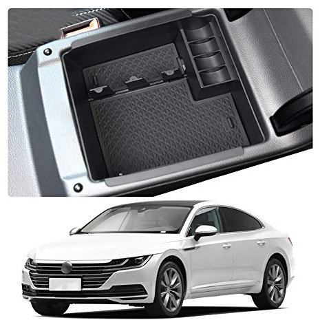 【Verbesserte Version】 V W Arteon 2 / Passat B8 / Passat Variant Mittelkonsole Handschuhfach für Armlehne Organizer Aufbewahrungsbox Mit Rutschfestermatte Autozubehör