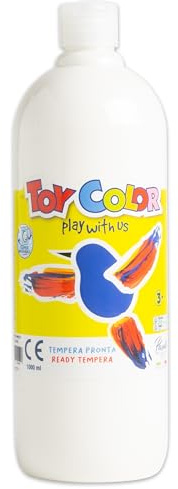 Toy Color Tempera Paint | White | 1000 ml | Washable Paints for Kids | Poster Paint