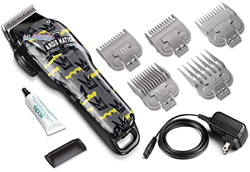 Andis, USPRO LI Fade Nation Crown – Operates for 2 Hours with 90 Minute Charging Time, High-Speed Adjustable Blade (00000 to 000) with Zero Gaps - Long-Lasting Lithium-Ion Battery Powered, Multicolor