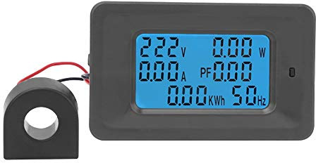 Multimetro Misuratore LCD Digitale Domestico 6 In 1 Tensione 110-250 V Pannello di Controllo Corrente 100A Amperometro Voltmetro Digitale Misuratore di Potenza con Induttore Reciproco