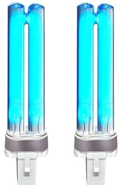 CNZ 9W UVC Replacement Bulb G23 Base for Aquarium Pond Filter UV Clarifier, 2-Pack