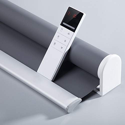 TIPIACE Tende Oscuranti Motorizzate Smart Hard-Wired o Ricaricabili, Tessuto Spesso Impermeabile Blackout Totale per Interni, Personalizzabili su Misura (Dark Grey)
