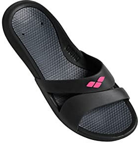 Arena Nina Chanclas para mujer, Black-Dark/Gris-Negro, 37