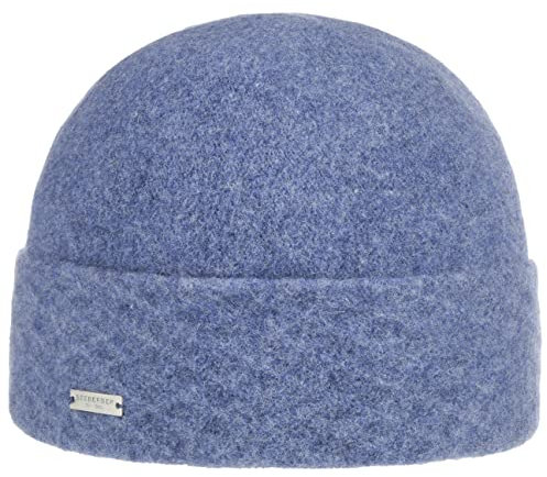 Seeberger Walkmütze mit Umschlag Umschlagmütze Wollmütze Damenmütze Wintermütze (One Size - blau)